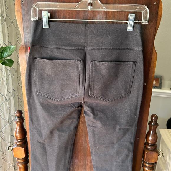 New Spanx Jean-ish Ankle Leggings Size Medium Black/Gray Pull On Stretch Shaping - Picture 4 of 8